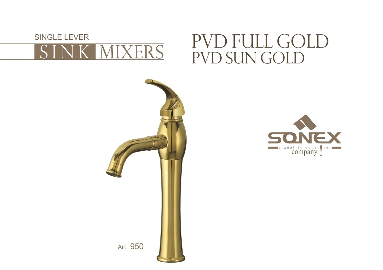 Basin Mixer Long Paradise 950 gold