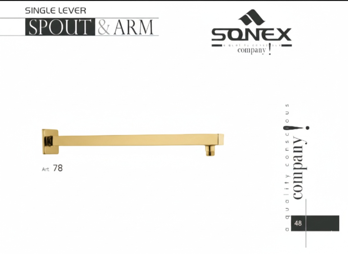 4. concealed arm square 78 gold